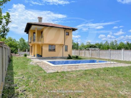 New built 2 story house with pool and distant sea-view